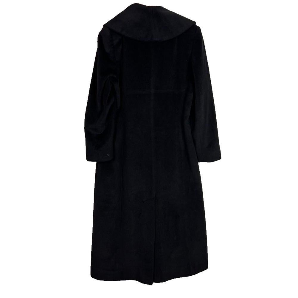Sachi Collection Overcoat Women's Size 8 Black Wool Blend Double Breasted - Picture 3 of 15